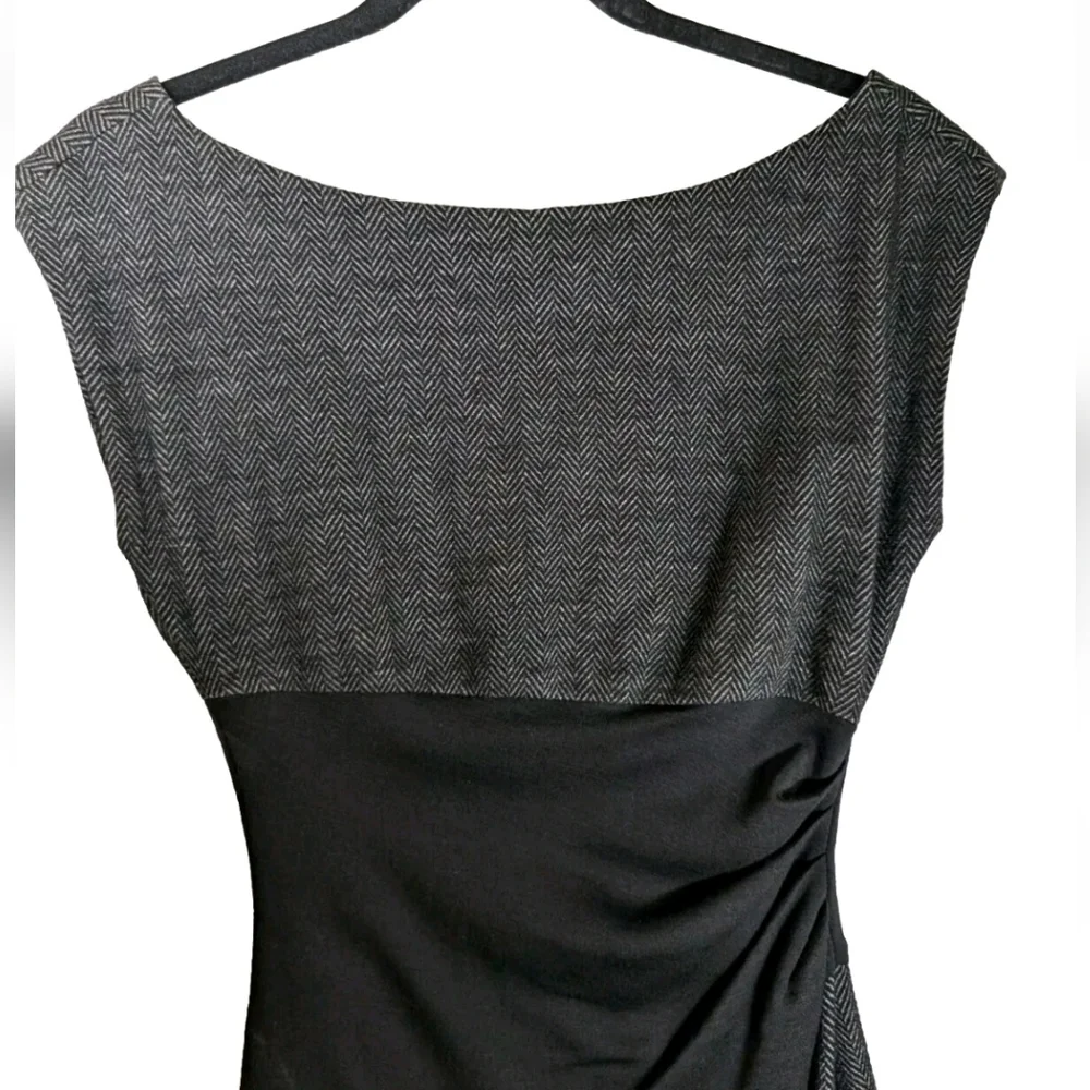 DvF Tweed Boatneck Ruched Dress - Picture 2 of 8